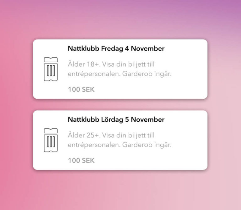 Sälj digitala entrébiljetter